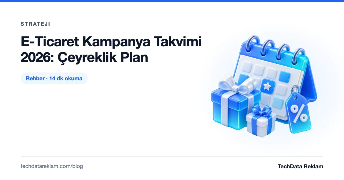 E-Ticaret Kampanya Takvimi 2026: Çeyreklik Plan - TechData Reklam Blog