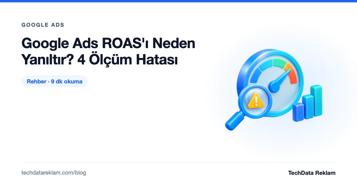 Google Ads ROAS'ı Neden Yanıltır? 4 Ölçüm Hatası - TechData Reklam Blog