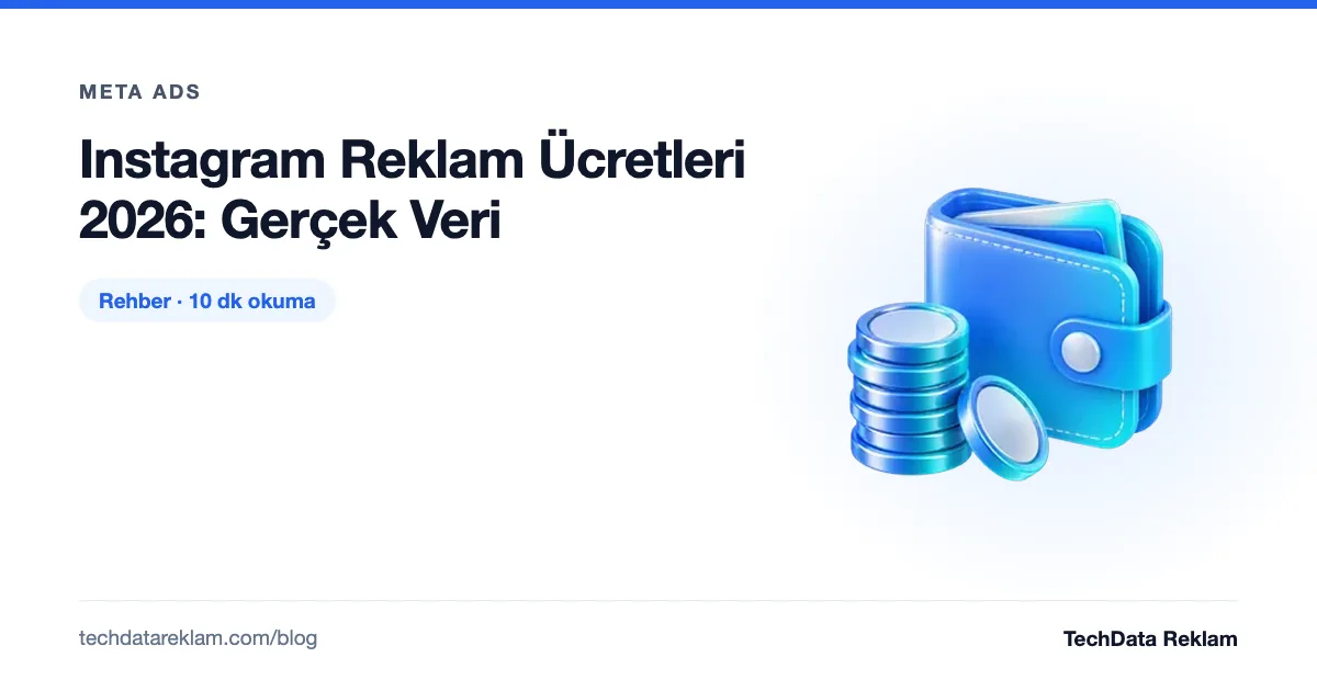 Instagram Reklam Ücretleri 2026: Gerçek Veri - TechData Reklam Blog