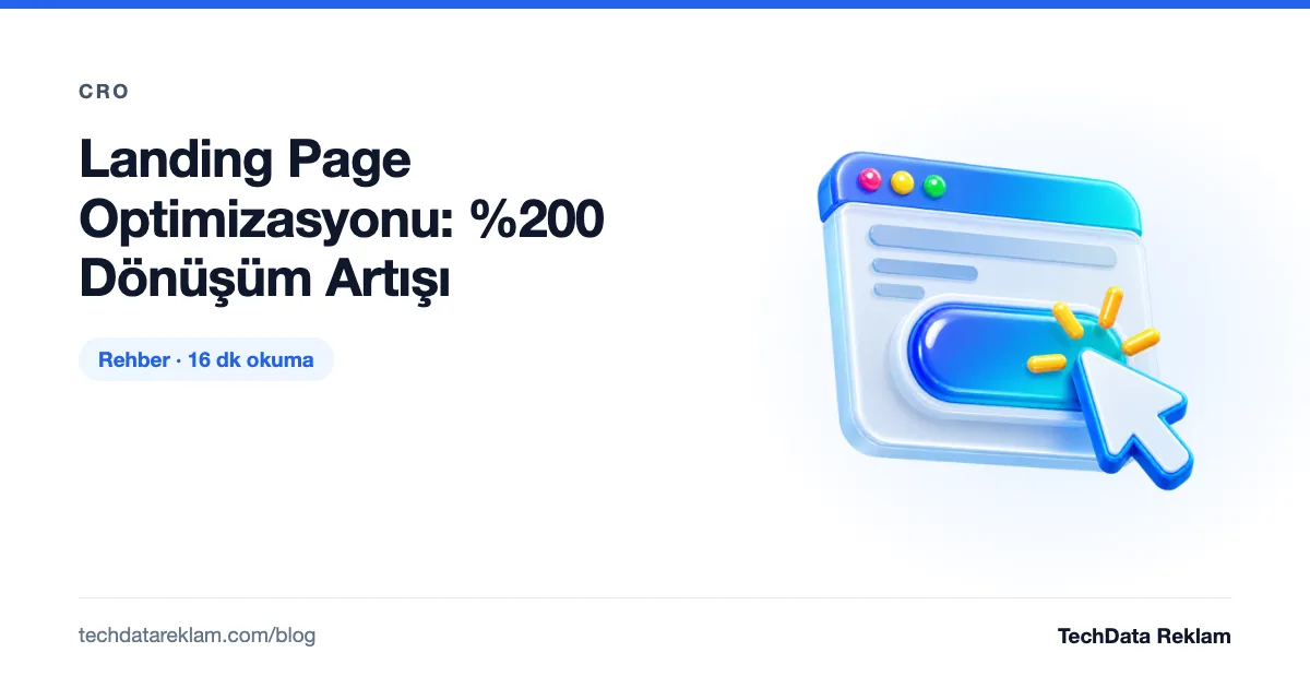 Landing Page Optimizasyonu: %200 Dönüşüm Artışı - TechData Reklam Blog